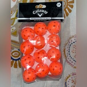 Callaway Orange Perforated Practice Balls 24 Count NEW NWT